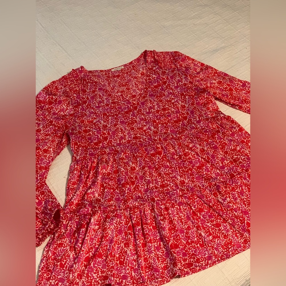 Jodifl Red and Pink Patterned Top